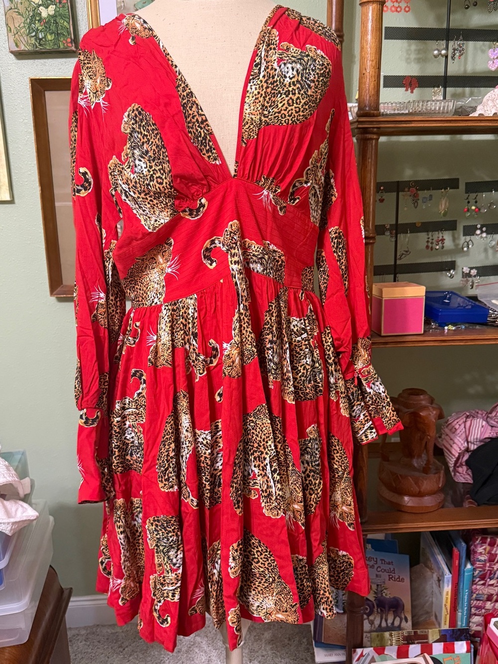 Trashy Diva Red Leopard-Print Mini Dress
